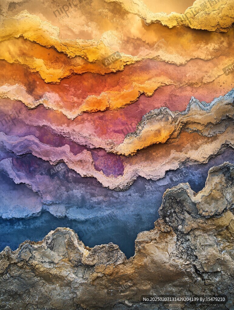 肌理彩色流体背景墙