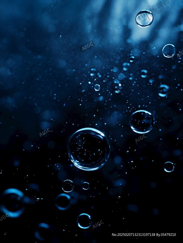 蓝色水泡高清背景图