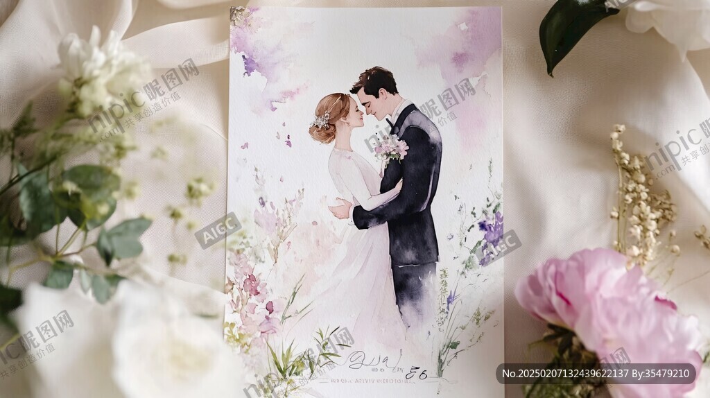 婚礼立体画