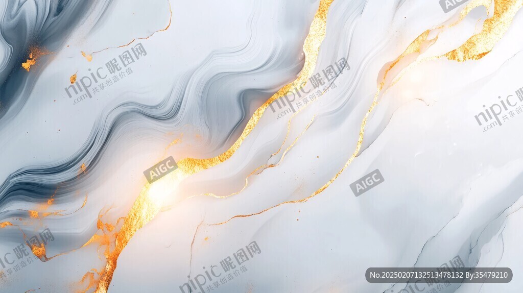 流体大理石金色素材