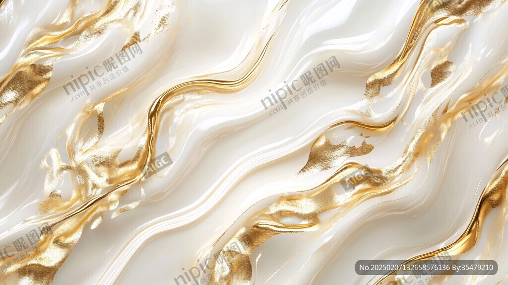 金色抽象流体纹理背景