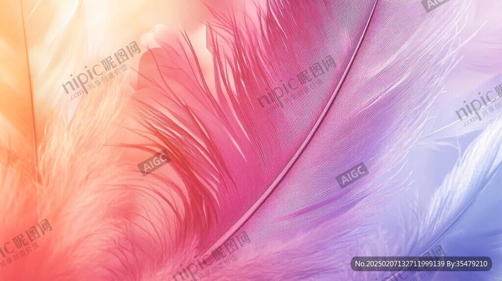 多彩的鸡毛