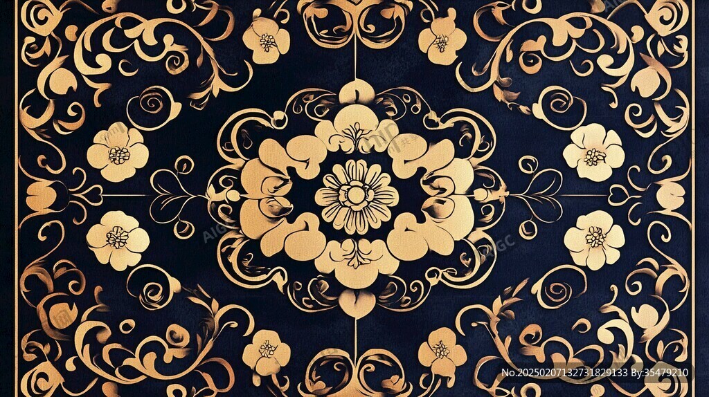 金錾花卉纹