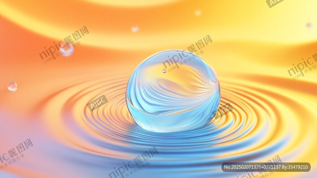 概念涟漪水滴海报