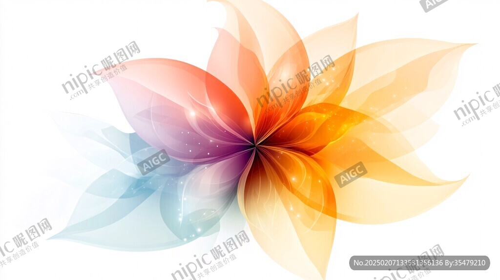 精美抽象特效花