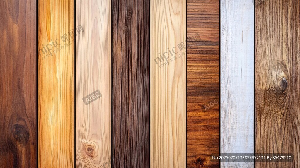 多种颜色木板木材