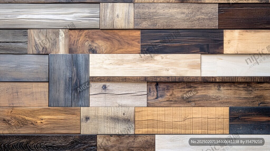 多种颜色木板木材