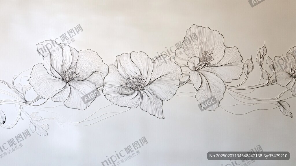 手绘创意百花壁纸