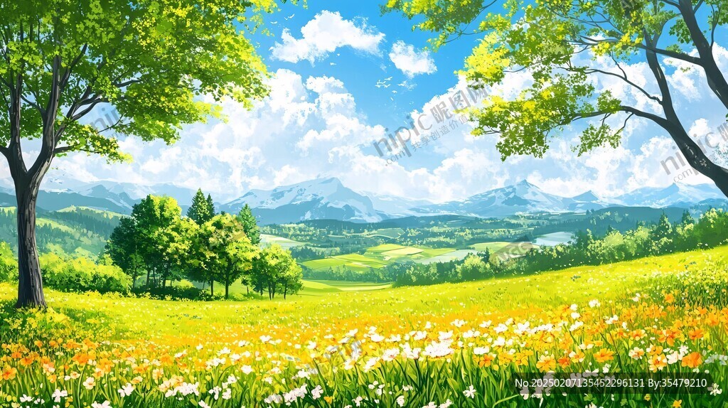 宽屏风景画