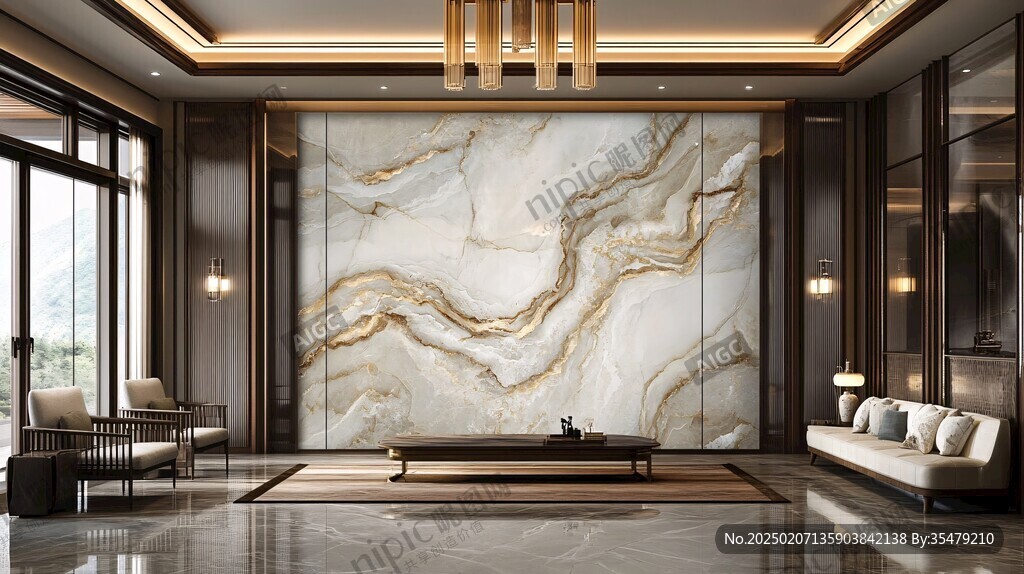 轻奢大理石背景墙