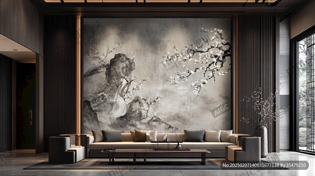 端景壁画背景墙