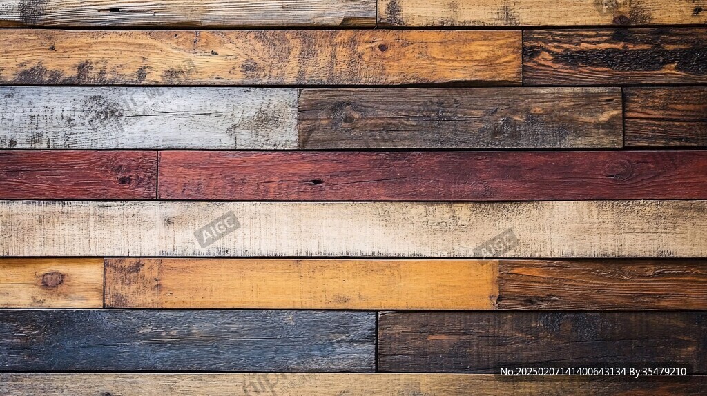 多种颜色木板木材