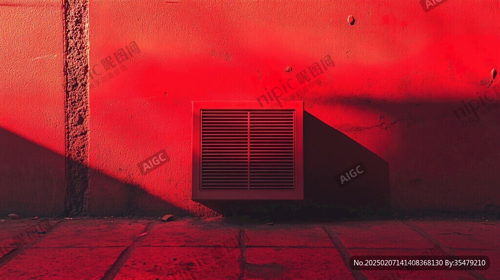 红色建筑外墙背景