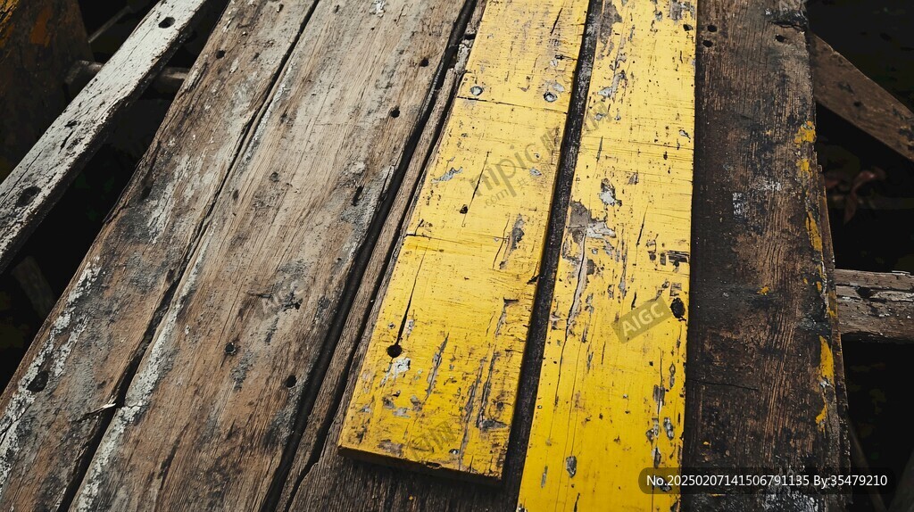 黄色怀旧木板