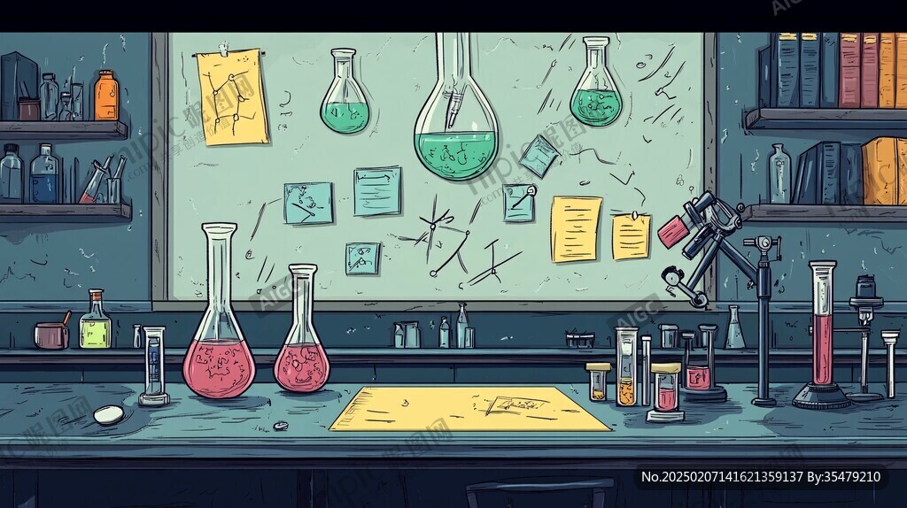 科学实验室背景墙