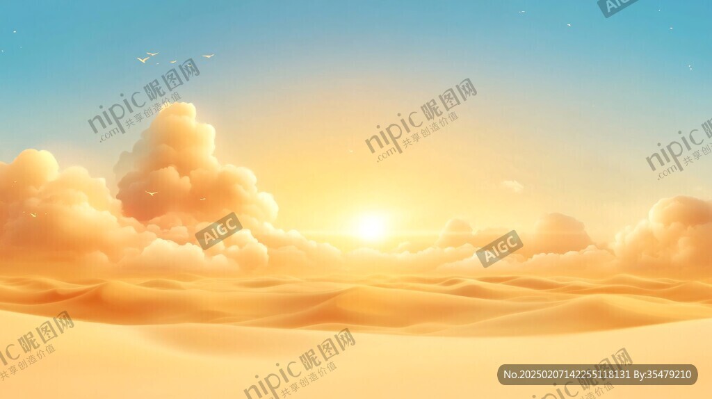阿拉善插画宣传背景