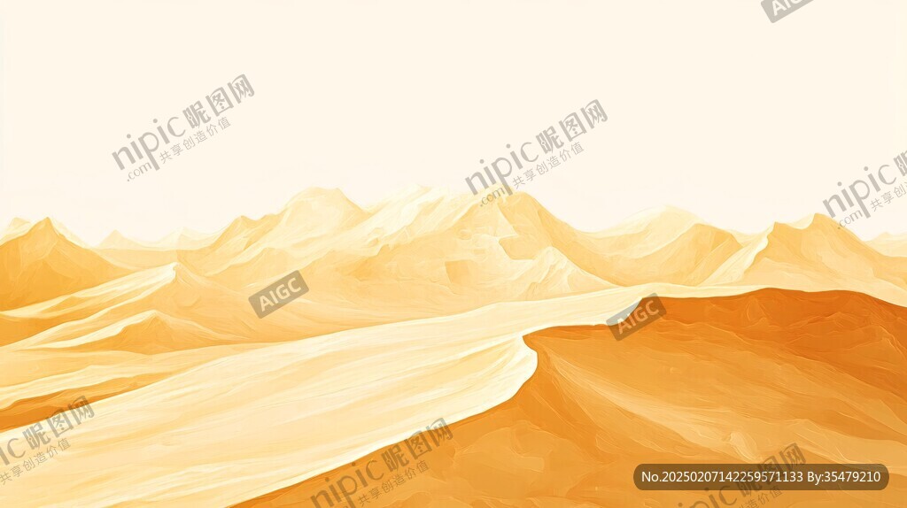 戈壁滩插画