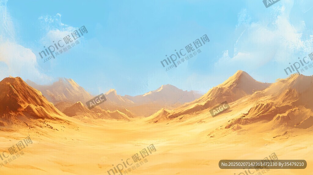 戈壁滩插画