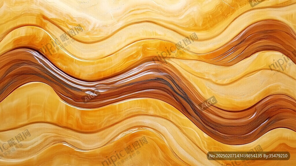 金色抽象流体纹理背景