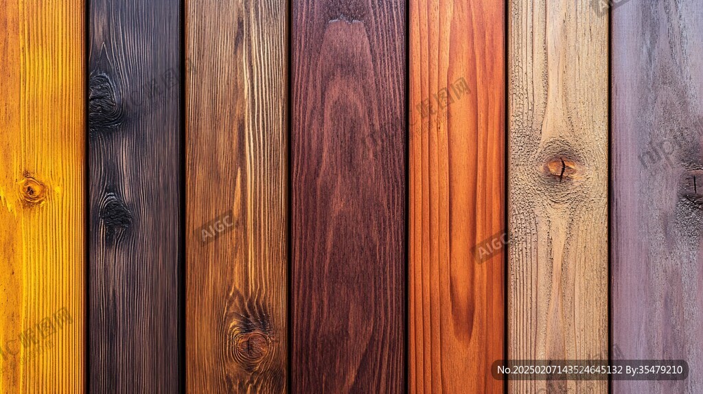 多种颜色木板木材