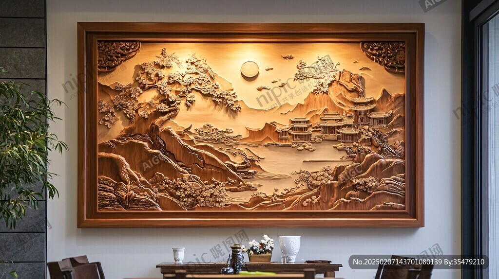 茶楼浮雕