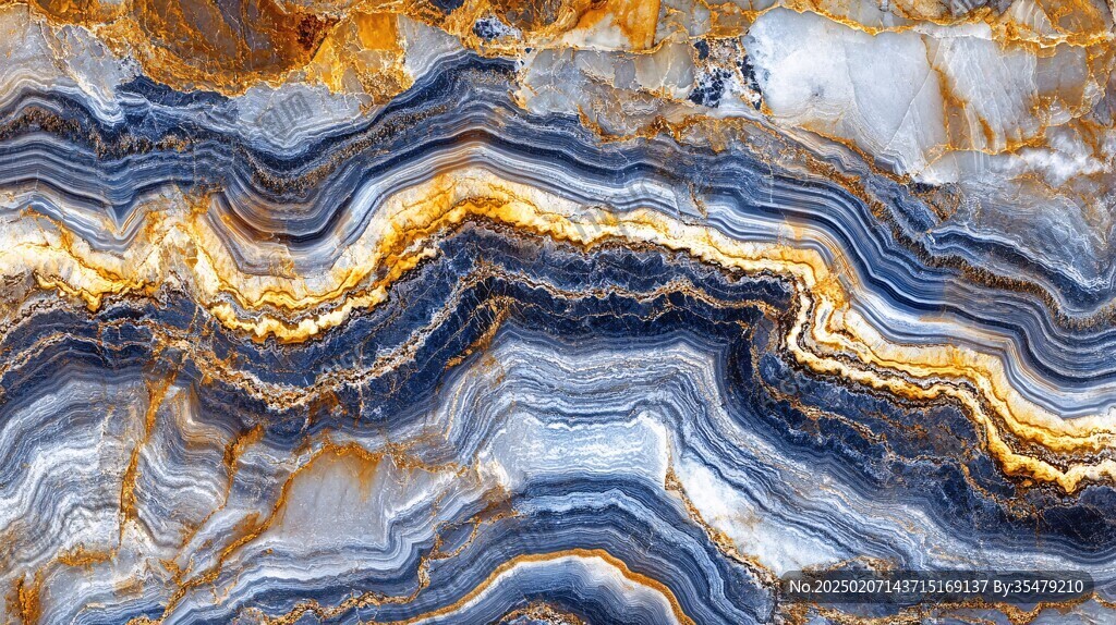 黄蓝相间大理石纹理