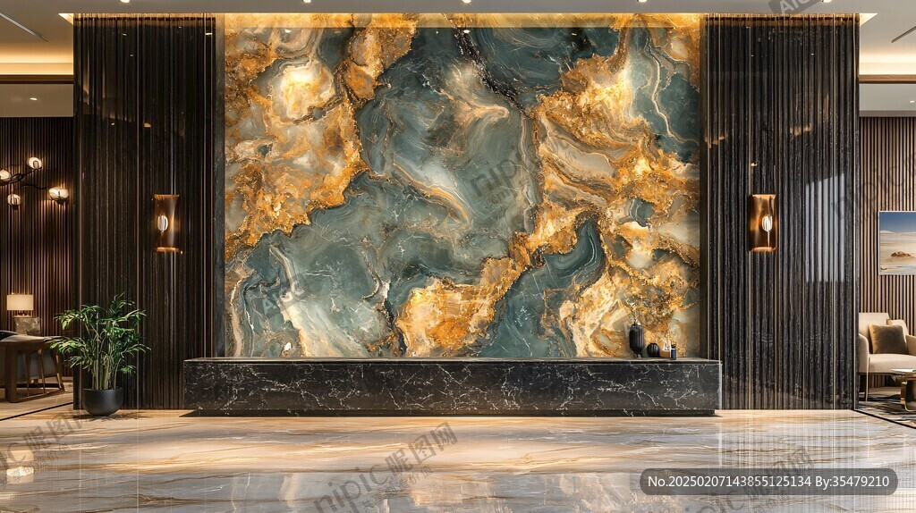 轻奢大理石背景墙