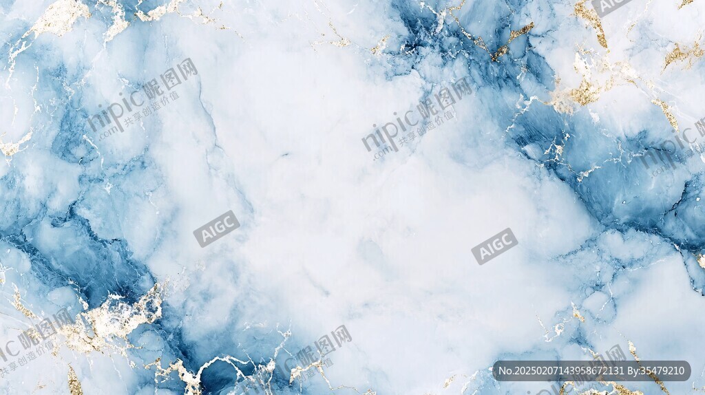 高清蓝色大理石纹理