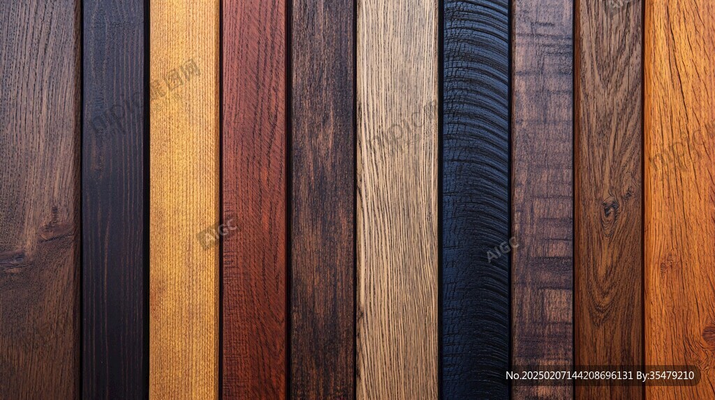 多种颜色木板木材