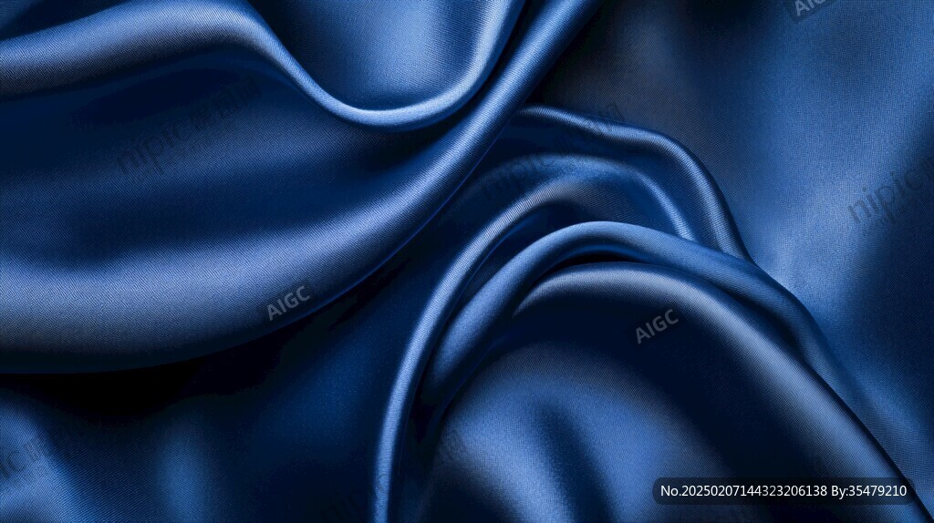 蓝色动感丝绸背景