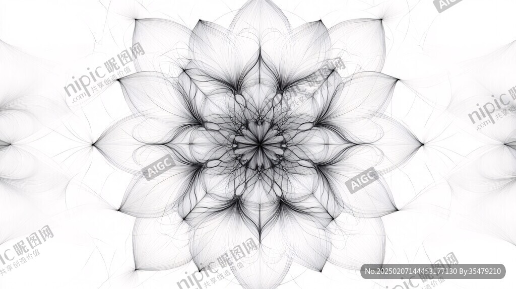 精美抽象特效花