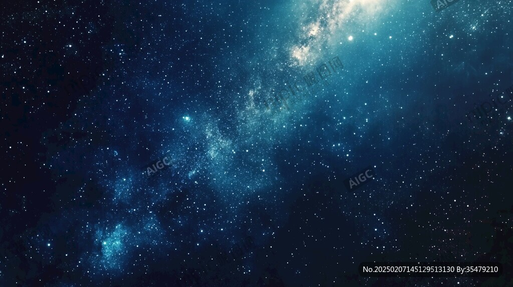 繁星点点蓝色动态宇宙
