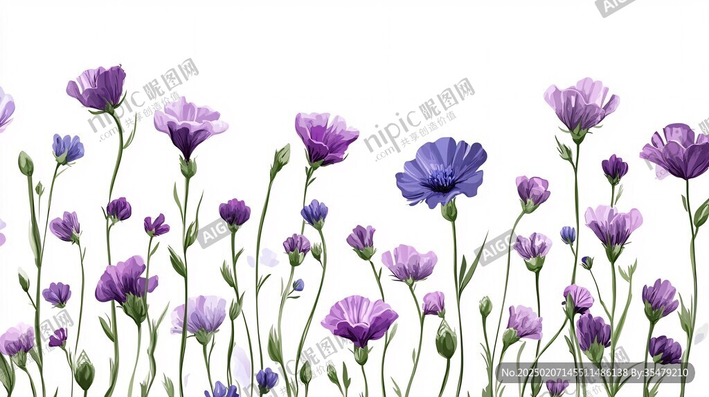 银莲花插画