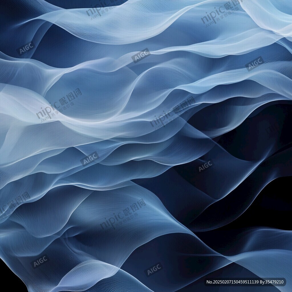 炫彩波浪蓝色渐变纹理