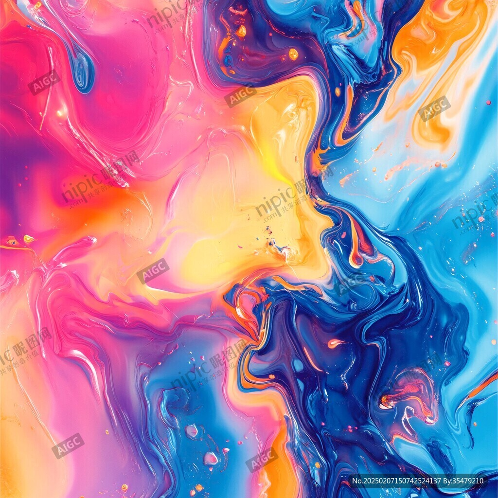 肌理彩色流体背景