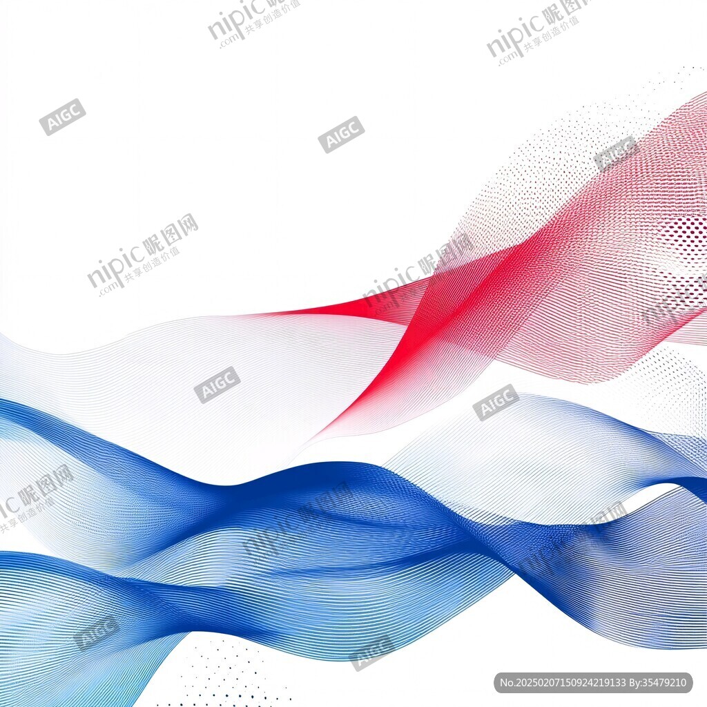 红蓝色动感线条