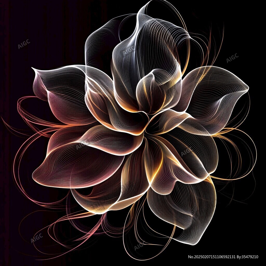 精美抽象特效花