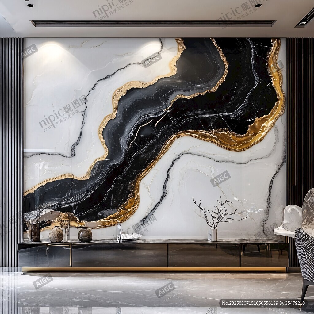 轻奢大理石背景墙