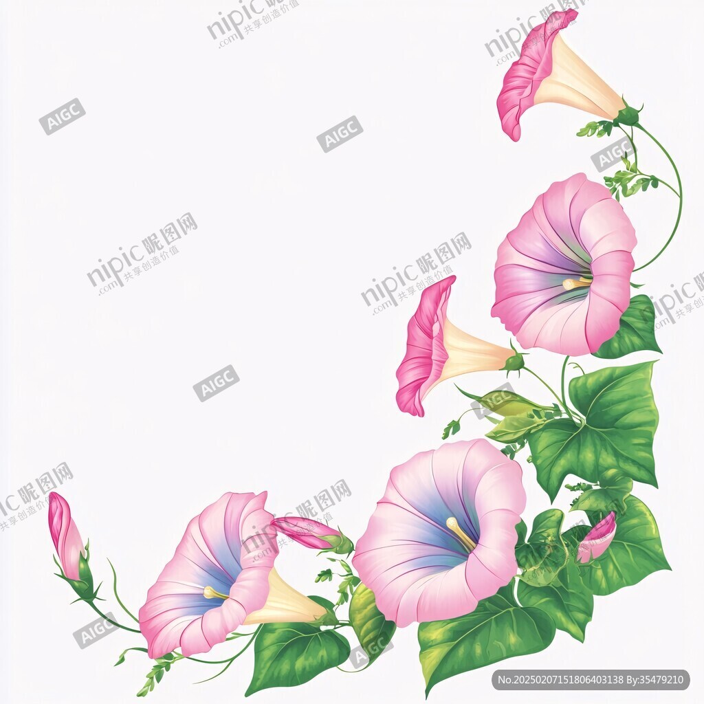 牵牛花移门图案
