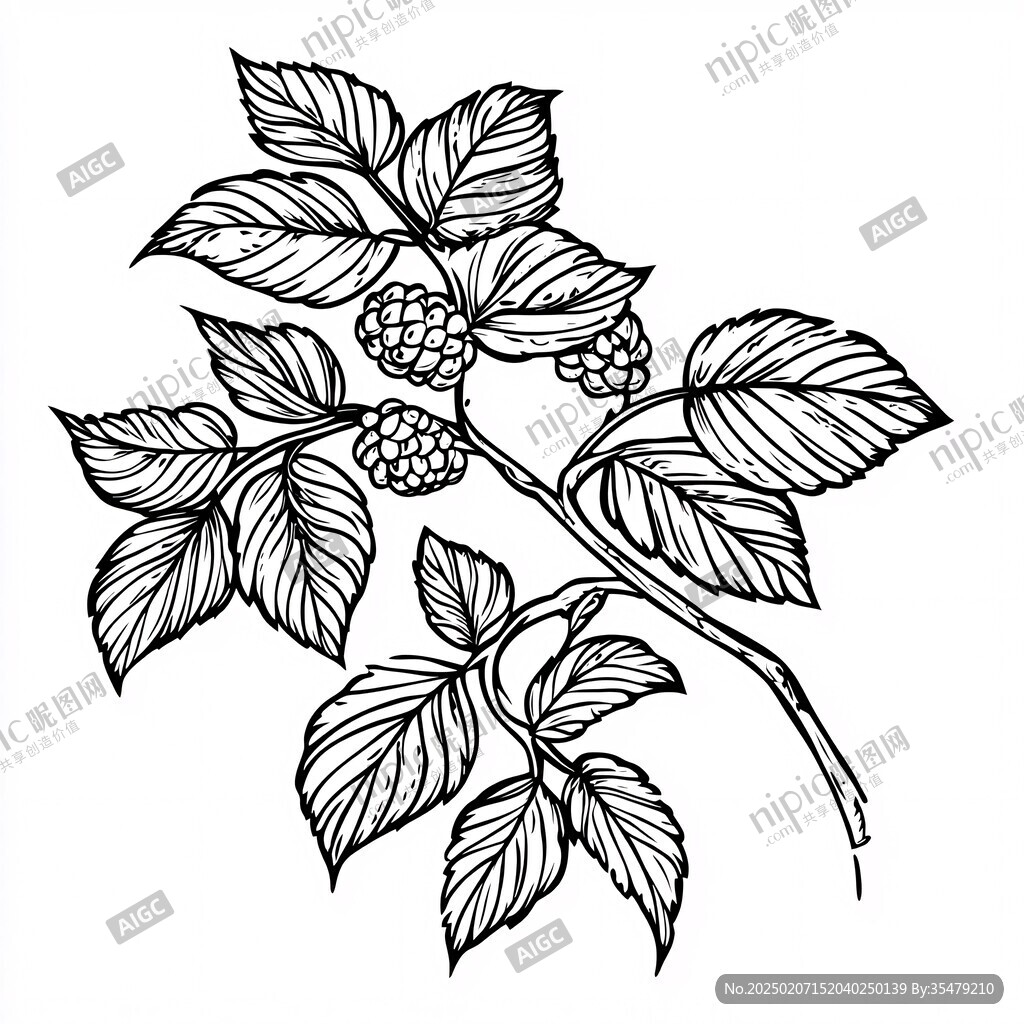 树莓线稿