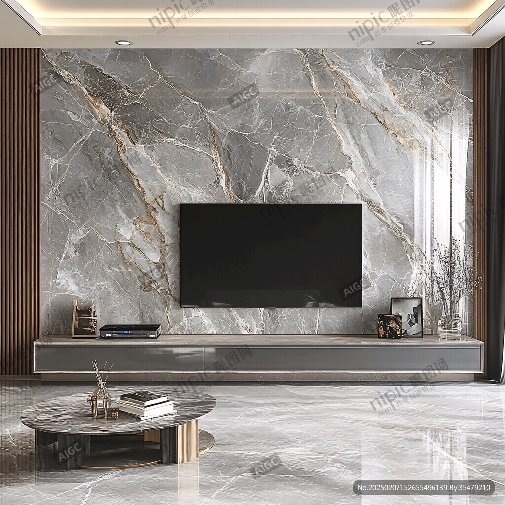 轻奢大理石背景墙