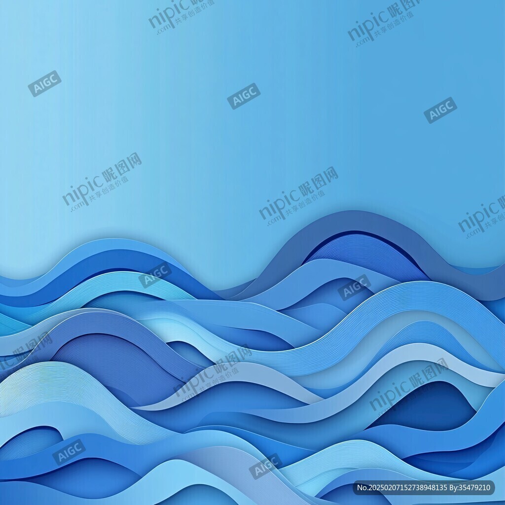 炫彩波浪蓝色渐变纹理