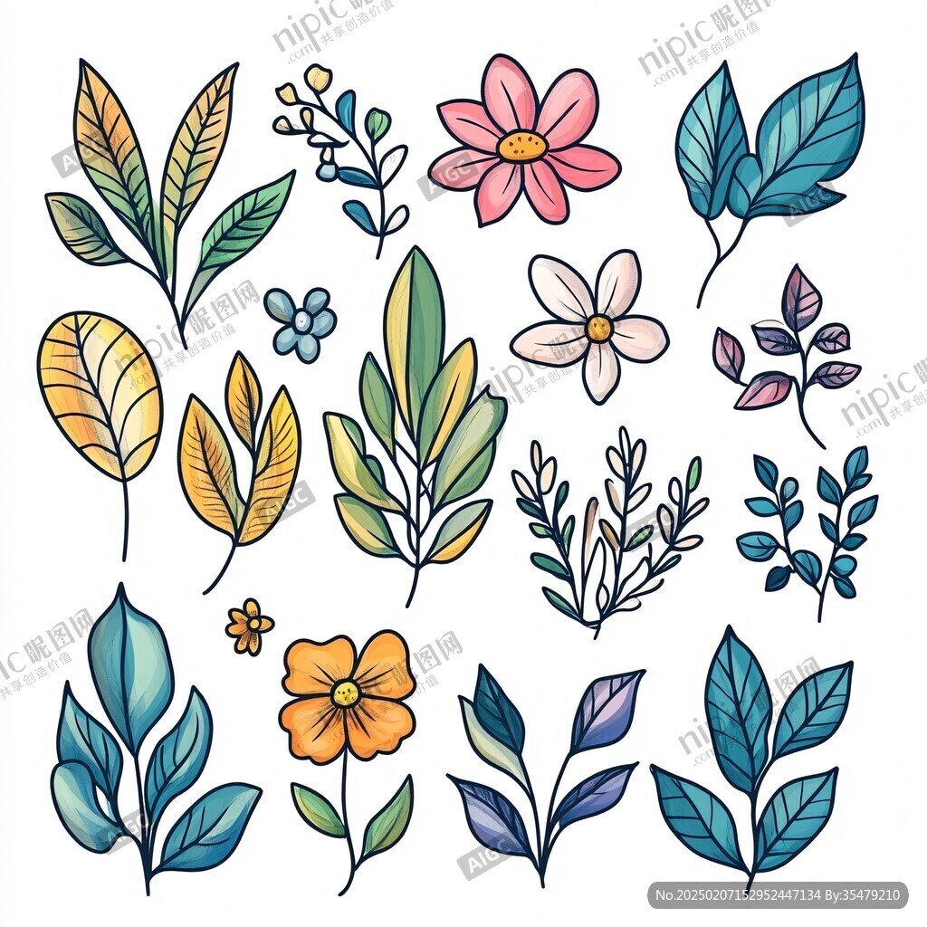 植物简笔插画
