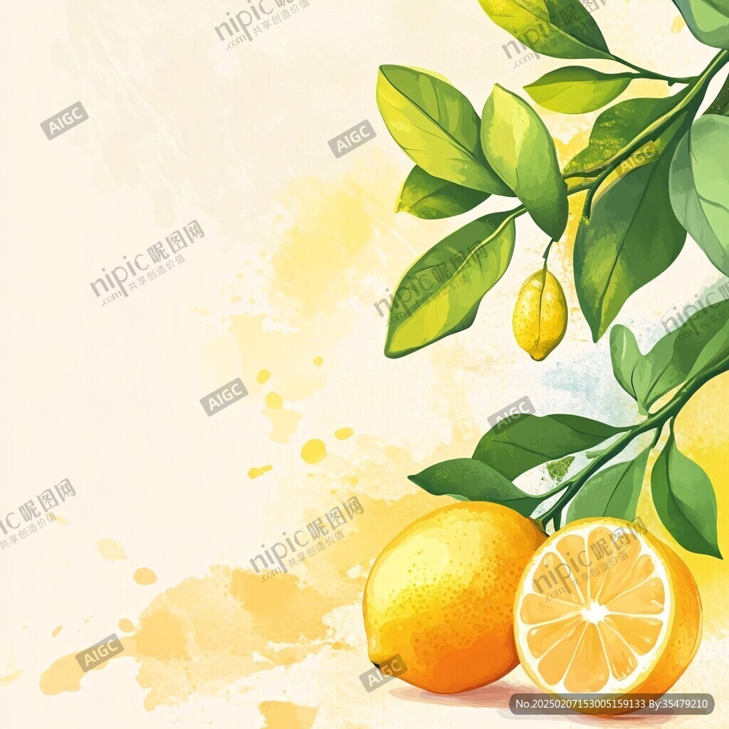 手绘柠檬壁纸