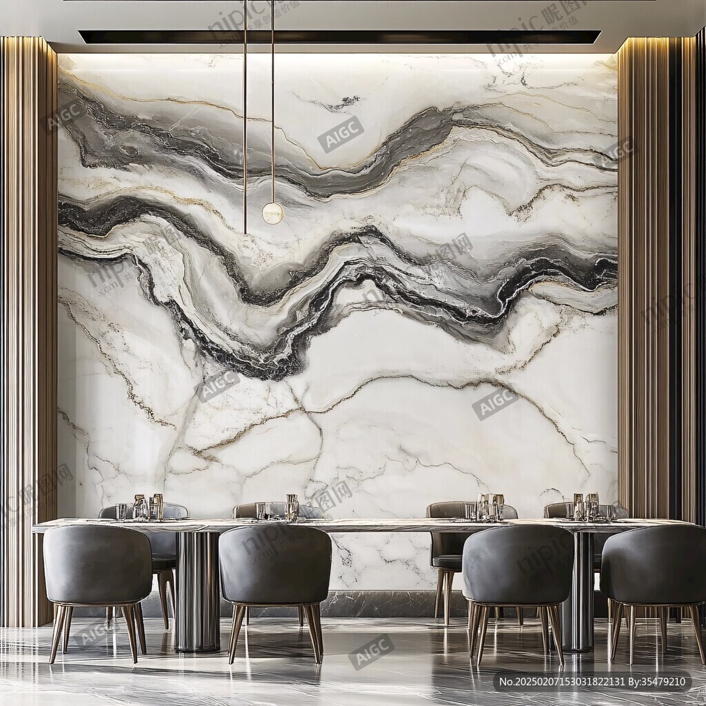 轻奢大理石背景墙