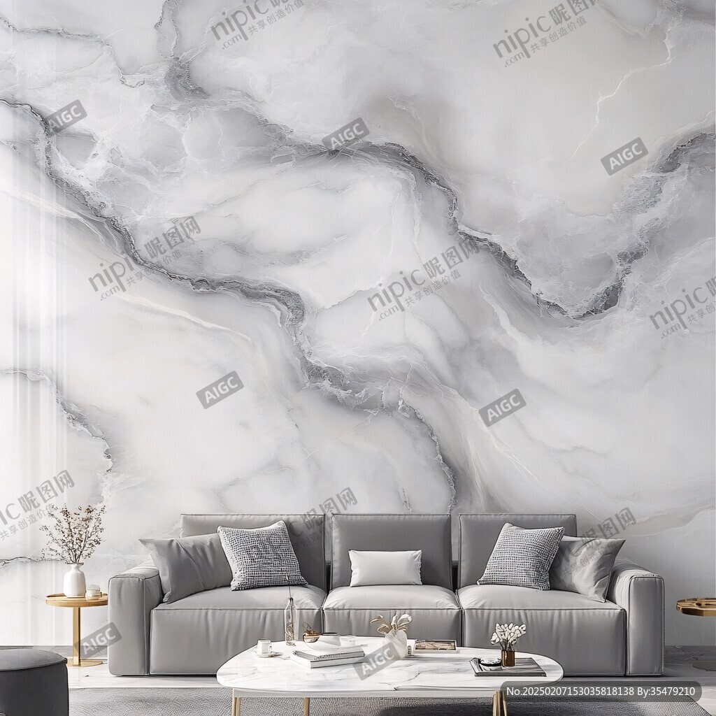 现代北欧大理石背景墙