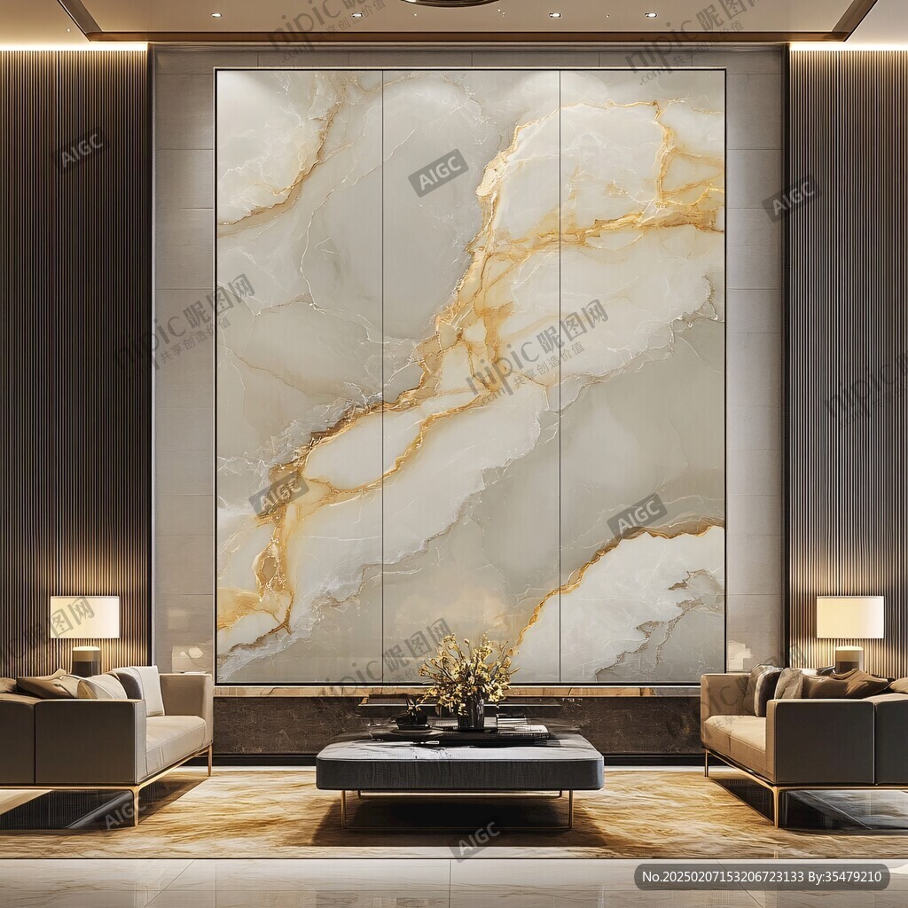 轻奢大理石背景墙