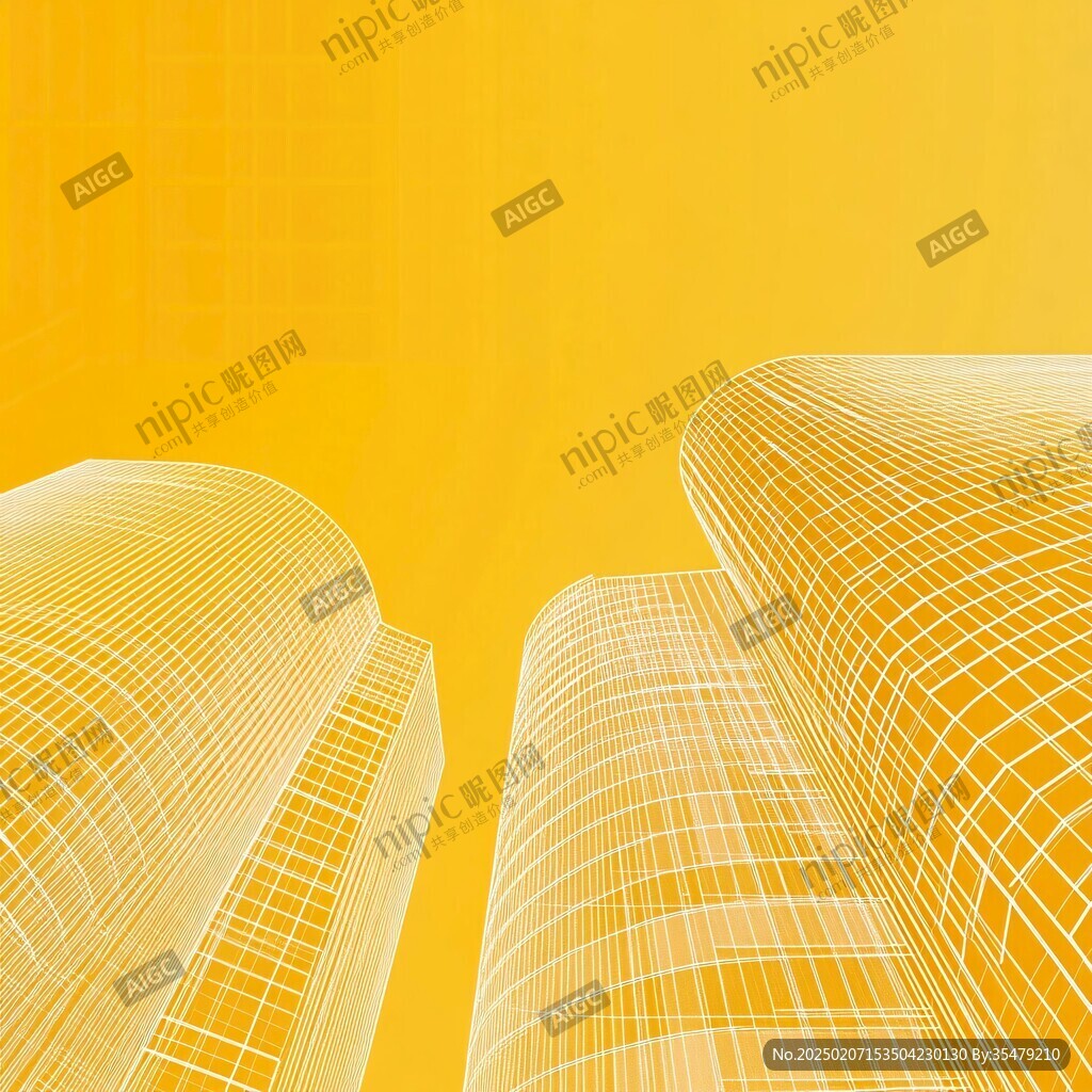 橙色高楼背景