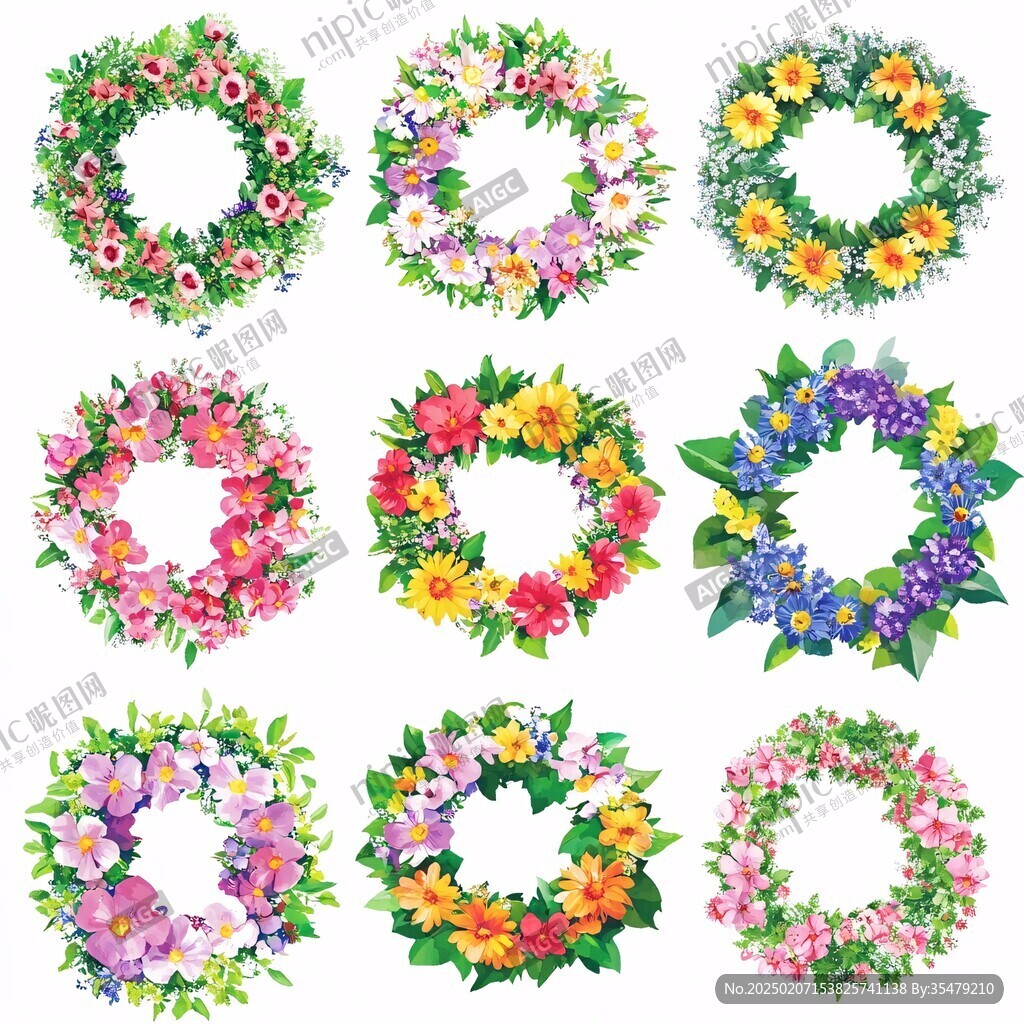 花朵花环花瓣png