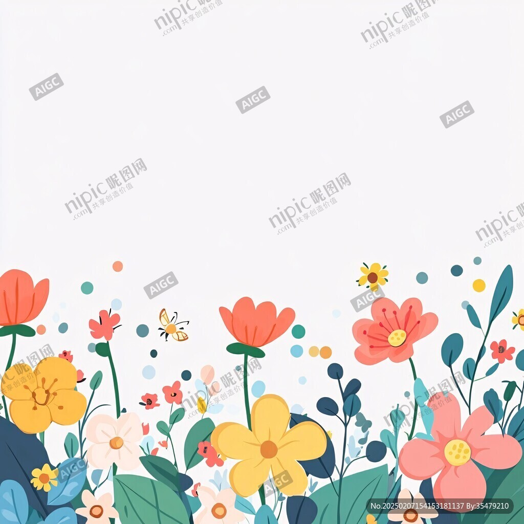 花丛花卉背景